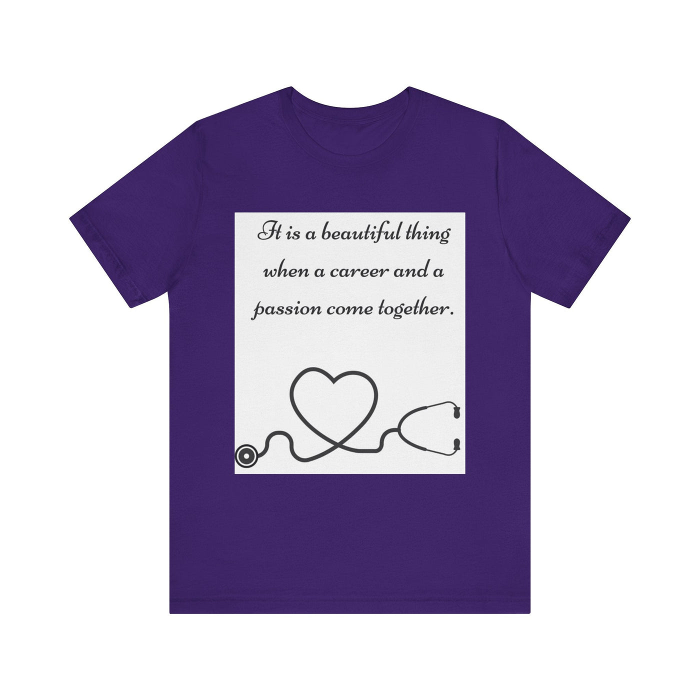 Heart & Career Unisex Jersey Tee – Inspirational Nurse Shirt - Maricel Long
