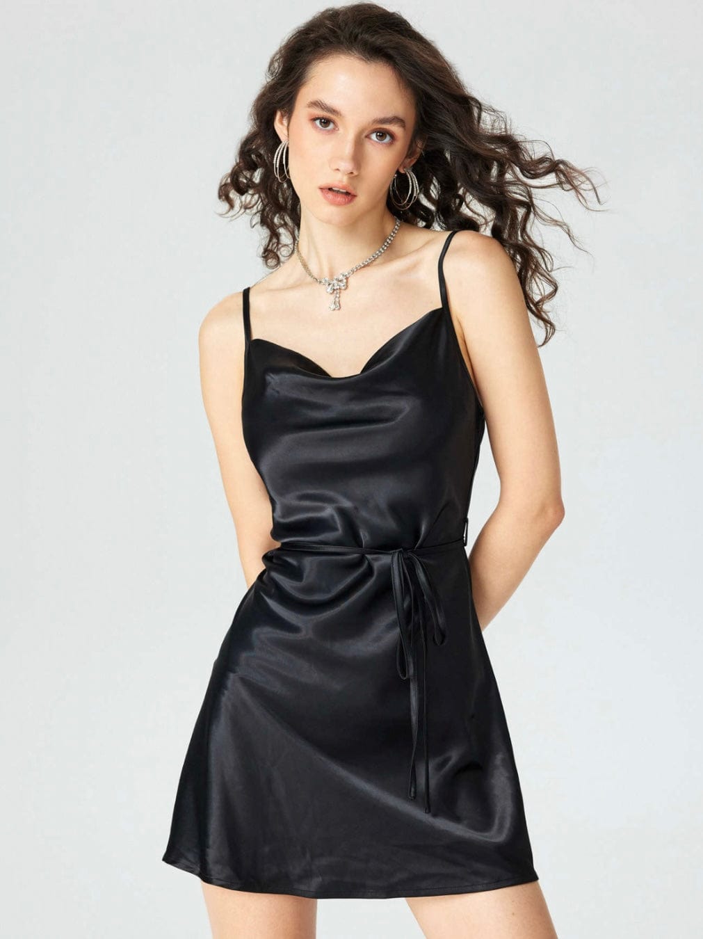 Maricel Long Dress Satin Cami Dress