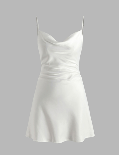 Maricel Long Dress White / Small Satin Cami Dress